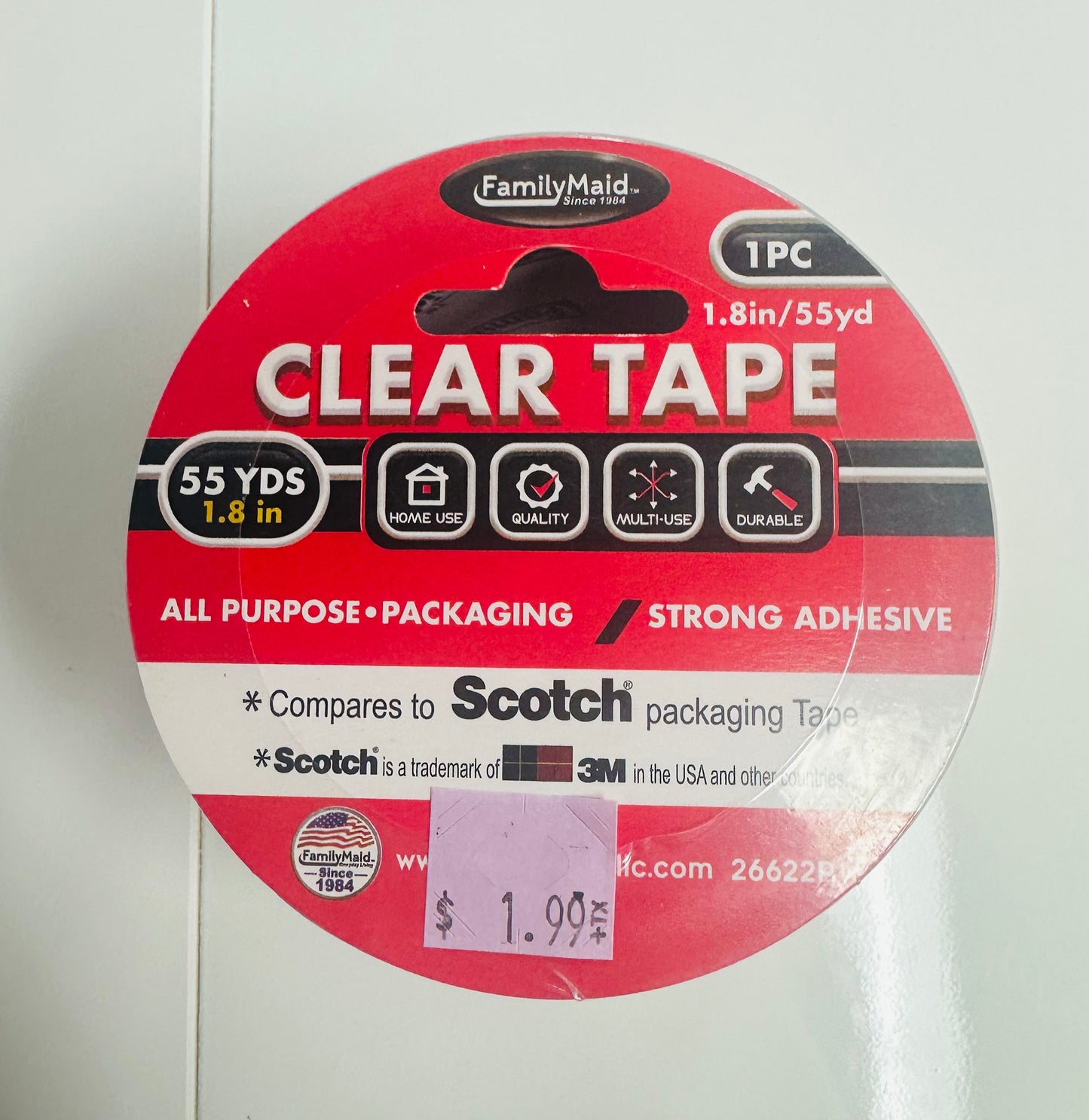 Clear Tape 1.8in 55 yds