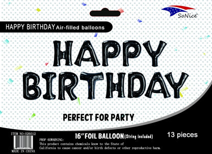 Happy Birthday Air Filled Balloons