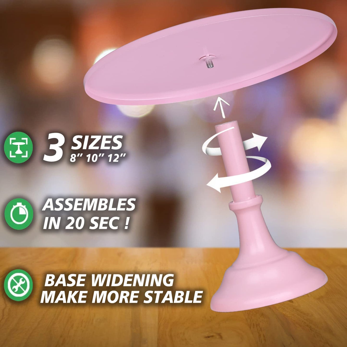 3 Pcs Metal Cake Stand.